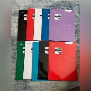 New lot of 10 Mead Five Star 4 pocket folders Assortment